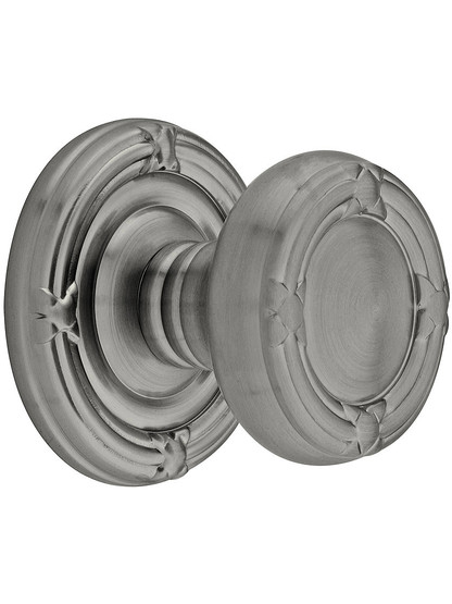 Ribbon and Reed Door Set With Matching Knobs in Antique Pewter.